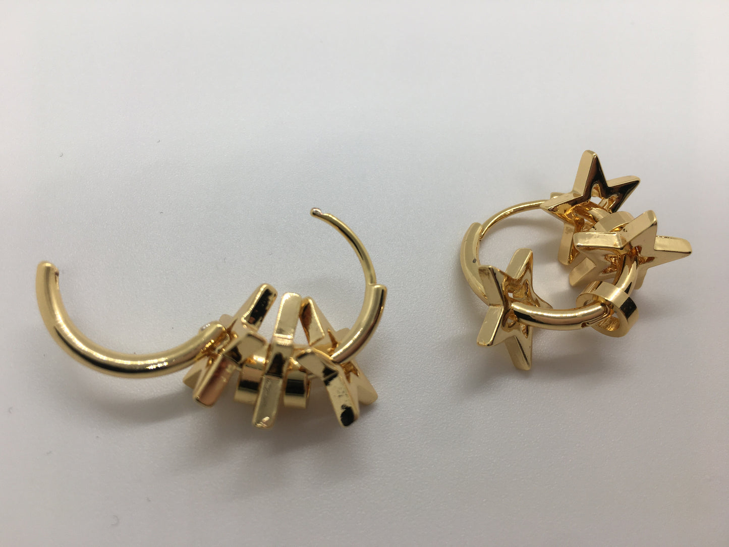 Gold Star ears pair silver