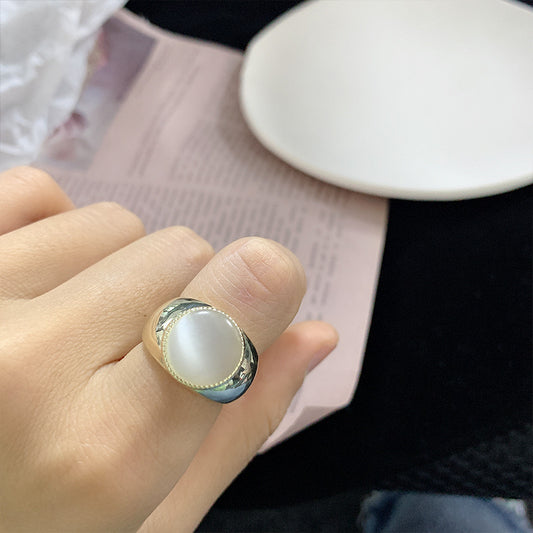 Big head pearl ring