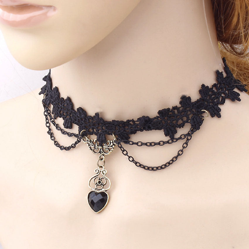 Girls necklace black