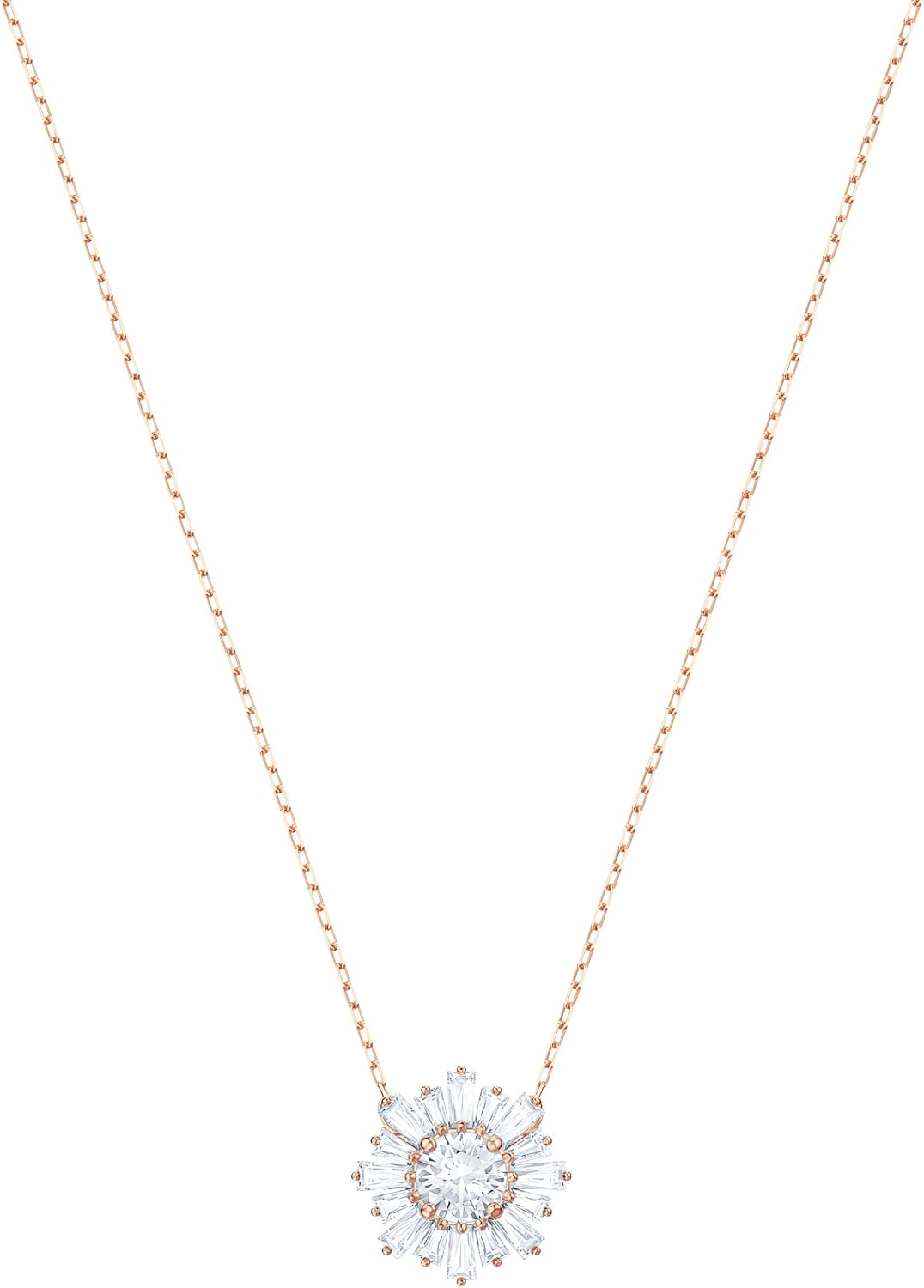 APT Sunshine Necklaces and Earrings Jewelry Collection, Clear Crystals, Pink Crystals, Rose Gold-Tone Finish