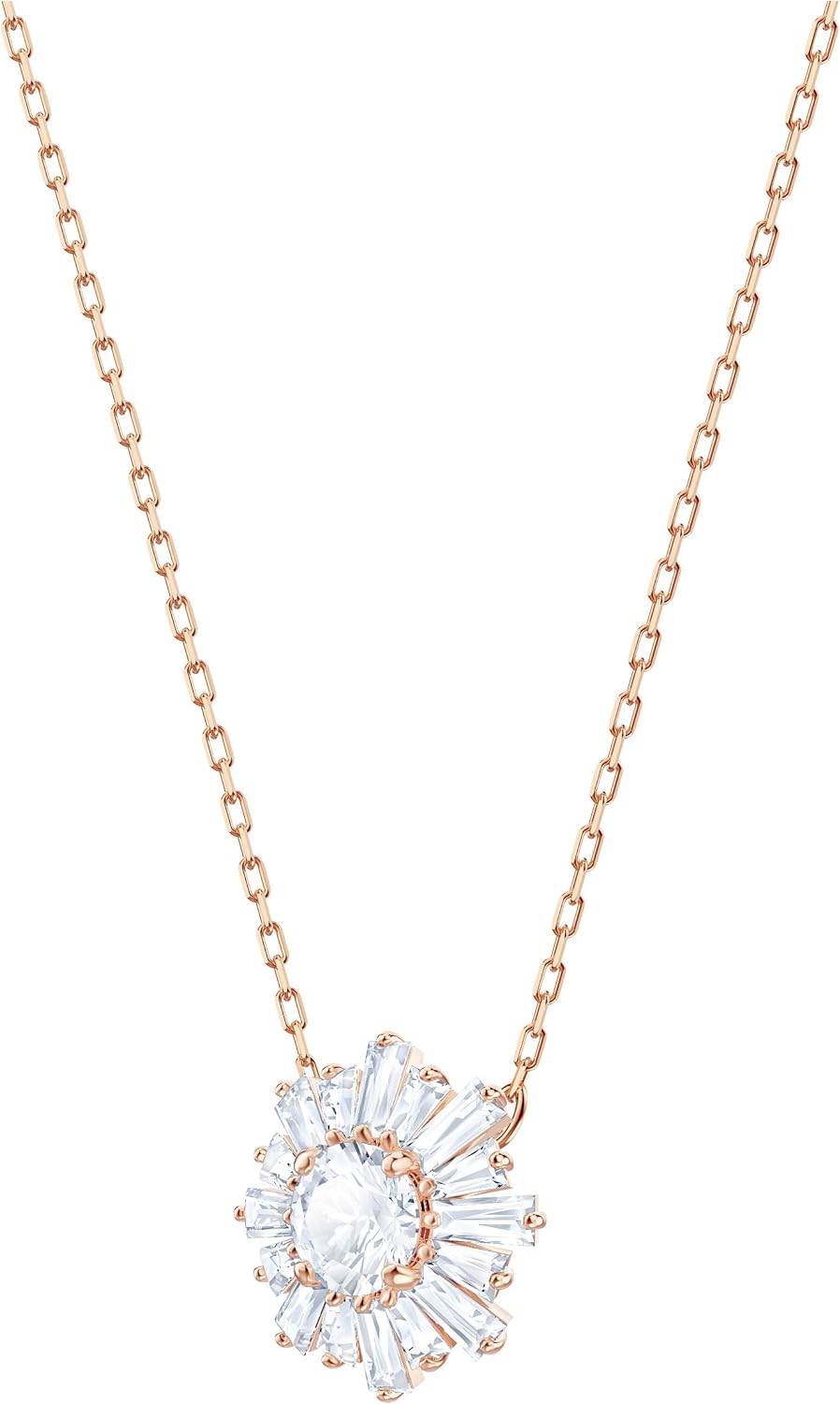 APT Sunshine Necklaces and Earrings Jewelry Collection, Clear Crystals, Pink Crystals, Rose Gold-Tone Finish