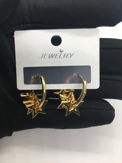 Gold Star ears pair silver