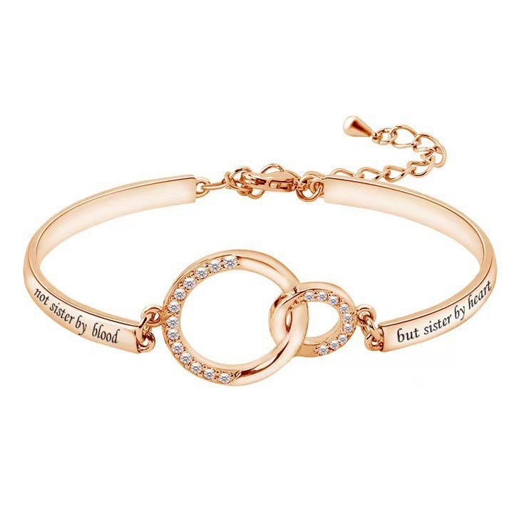 In autumn and winter 2022, the new trendy love 8-character bracelet, fashionable and popular letters, versatile girlfriends and sisters, and the same bracelet.